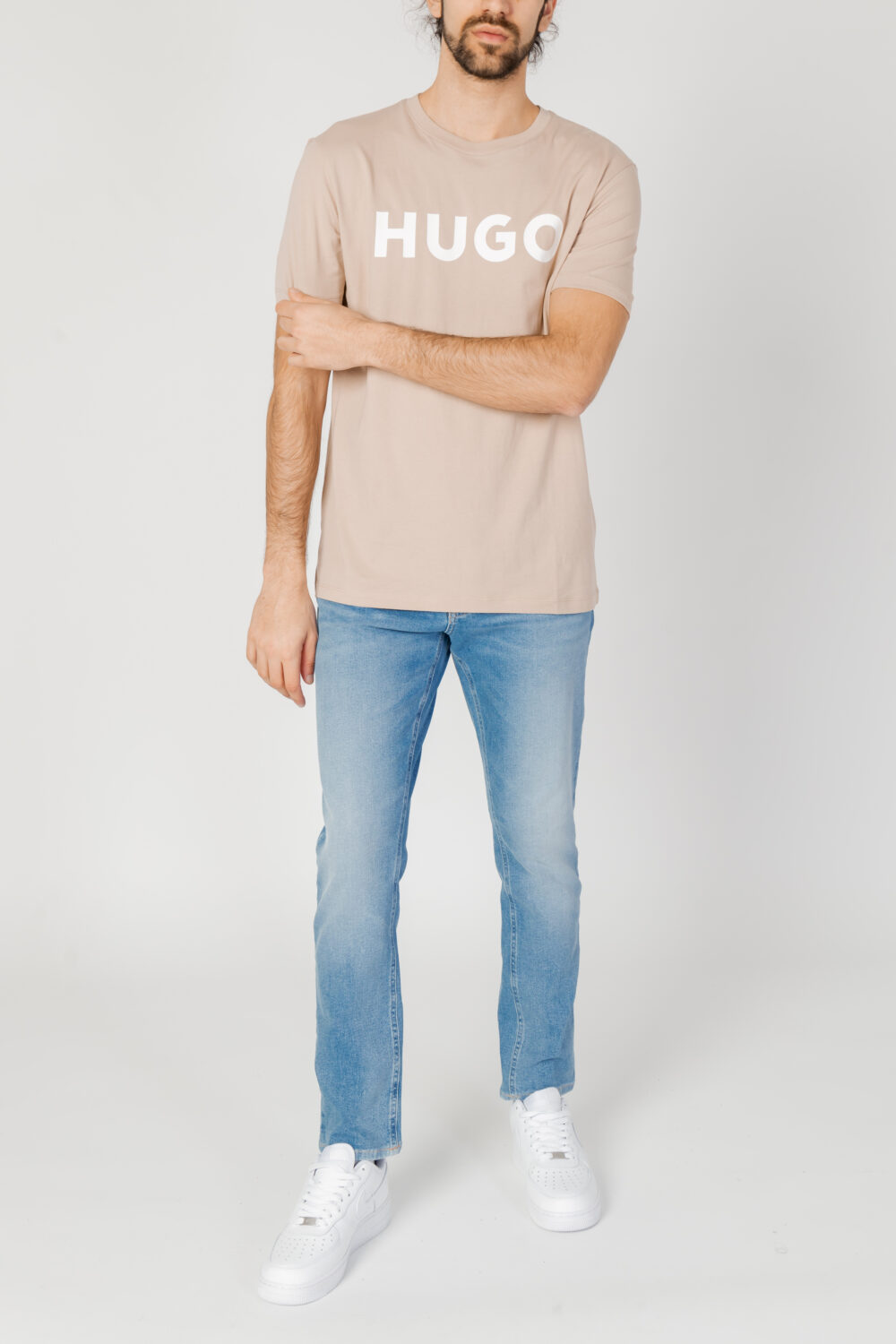 T-shirt Hugo Dulivio 10229761 01 Beige - Foto 4