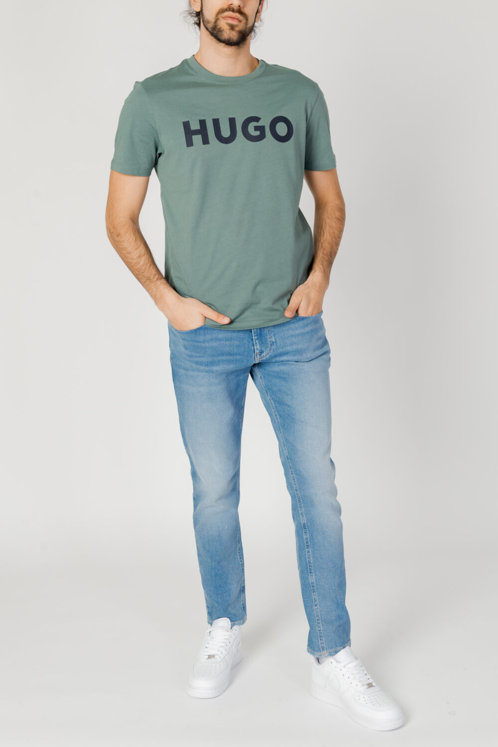 T-shirt Hugo Dulivio 10229761 01 Verde Scuro - Foto 4