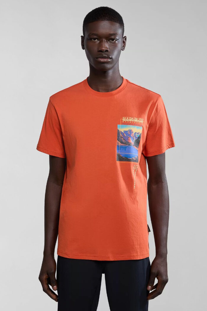 T-shirt Napapijri S-CANADA Arancione