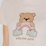 T-shirt Only Onlkimmi Fitted S/S Bear Box Jrs Beige - Foto 2
