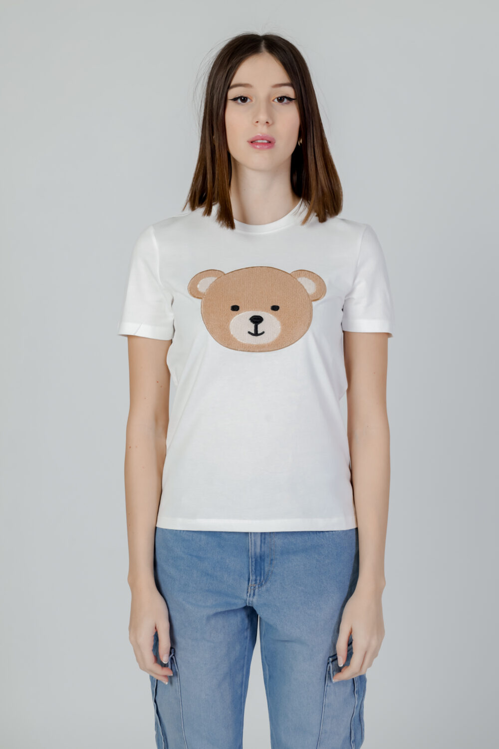 T-shirt Only Onlteresa Reg S/S Teddy Box Jrs Bianco - Foto 5