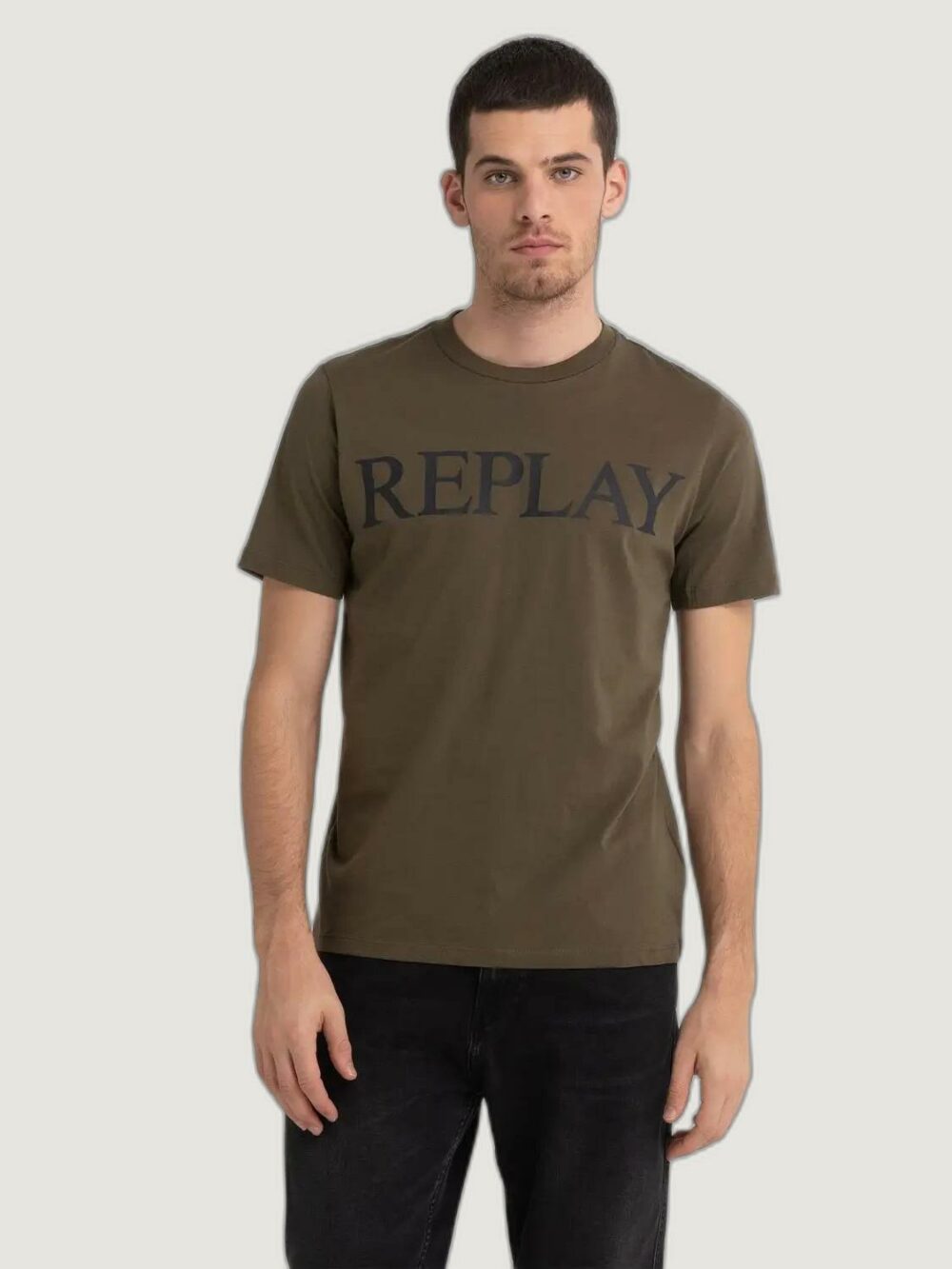 T-shirt Replay  Verde Oliva - Foto 1
