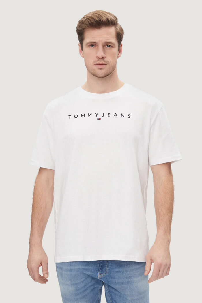 T-shirt Tommy Hilfiger REG LINEAR LOGO Bianco
