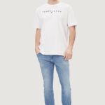 T-shirt Tommy Hilfiger Jeans REG LINEAR LOGO Bianco - Foto 5