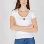 T-shirt Tommy Hilfiger Jeans SLIM BADGE RIB Bianco - Foto 1