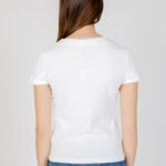 T-shirt Tommy Hilfiger Jeans SLIM BADGE RIB Bianco - Foto 4