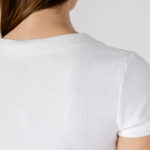 T-shirt Tommy Hilfiger Jeans SLIM BADGE RIB Bianco - Foto 5