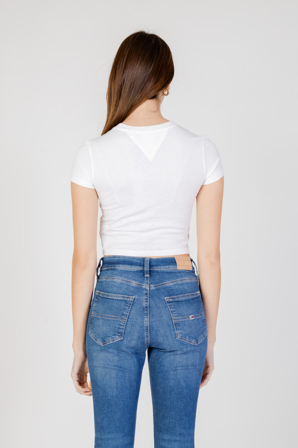 T-shirt Tommy Hilfiger Jeans SLIM CRP WASHED Bianco - Foto 4