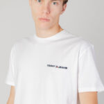 T-shirt Tommy Hilfiger Jeans TJM CLSC LINEAR CHES Bianco - Foto 2