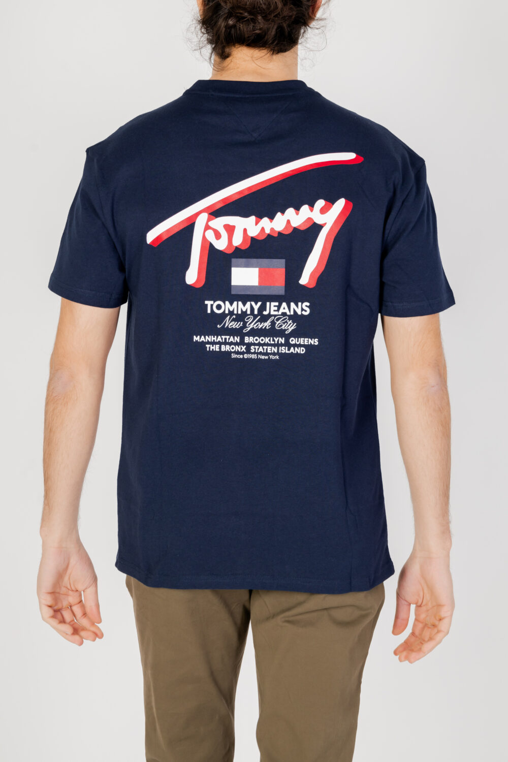 T-shirt Tommy Hilfiger Jeans REG 3D STREET Blu - Foto 3