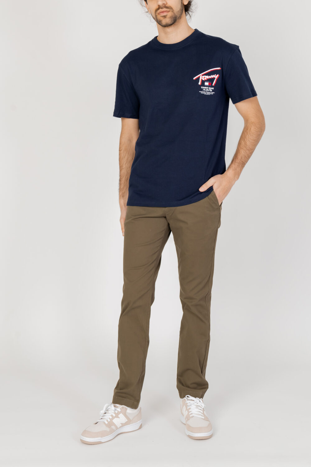 T-shirt Tommy Hilfiger Jeans REG 3D STREET Blu - Foto 5
