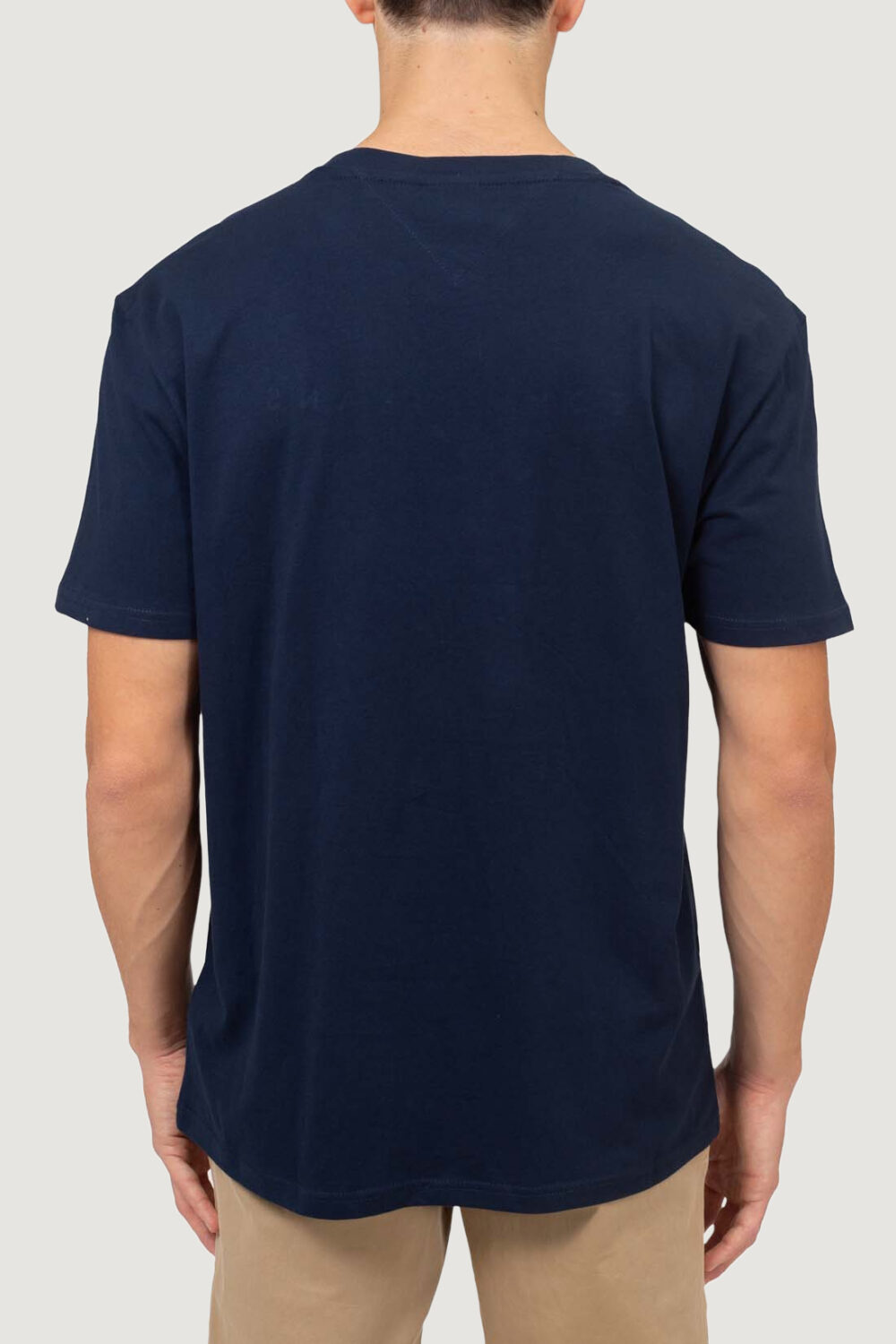 T-shirt Tommy Hilfiger Jeans REG LINEAR LOGO Blu - Foto 3