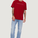T-shirt Tommy Hilfiger Jeans REG LINEAR LOGO Bordeaux - Foto 5