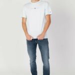 T-shirt Tommy Hilfiger Jeans TJM CLSC SMALL TEXT Celeste - Foto 3