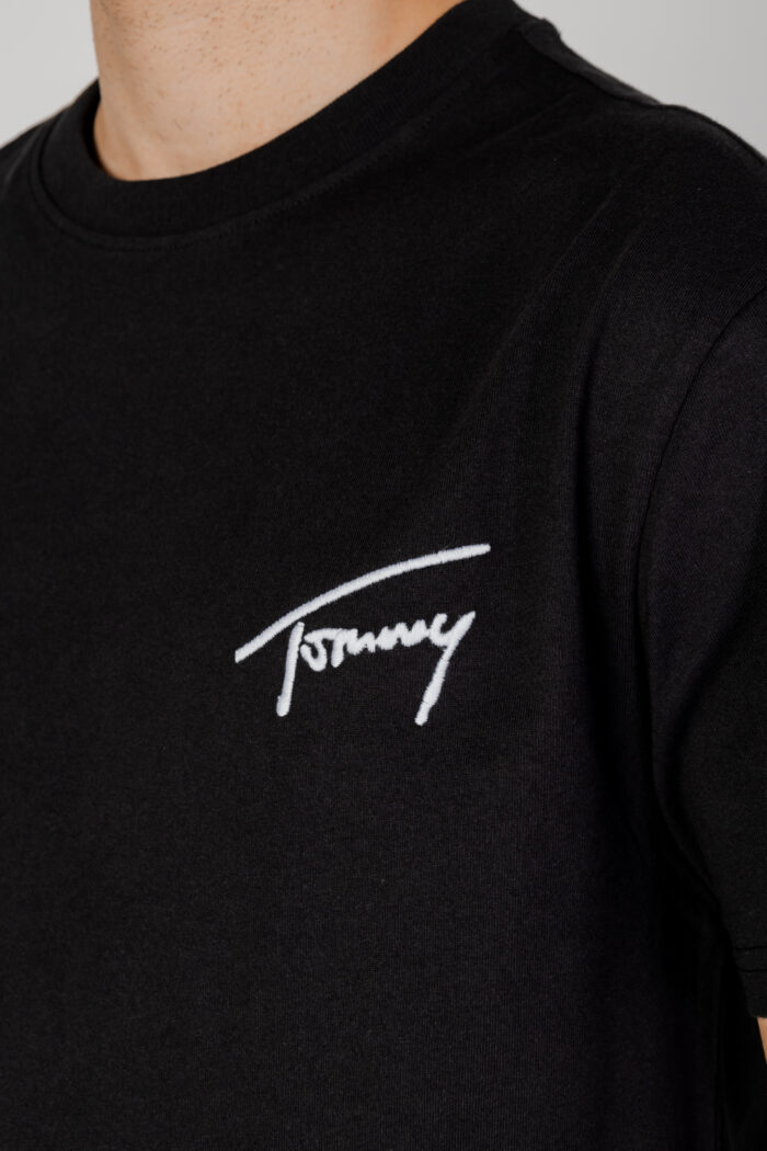 T-shirt Tommy Hilfiger REG SIGNATURE Nero