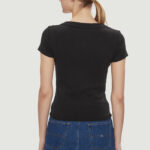 T-shirt Tommy Hilfiger Jeans SLIM BADGE RIB Nero - Foto 3