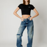 T-shirt Tommy Hilfiger Jeans SLIM CRP SCRIPT Nero - Foto 4