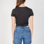 T-shirt Tommy Hilfiger Jeans SLIM CRP WASHED Nero - Foto 3