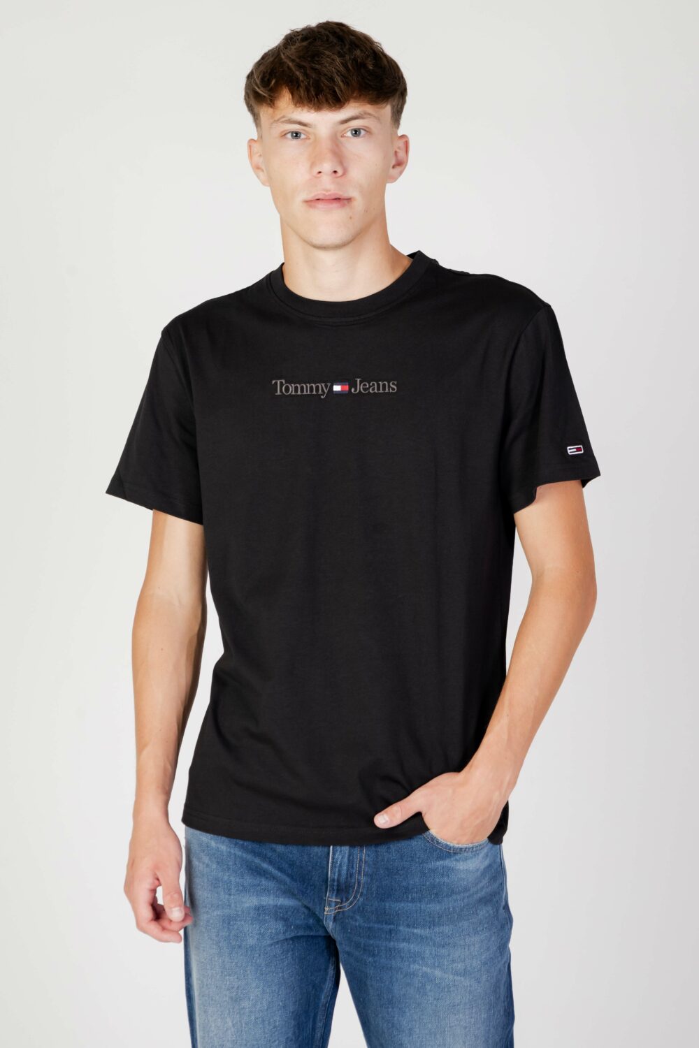 T-shirt Tommy Hilfiger Jeans TJM CLSC SMALL TEXT Nero - Foto 1