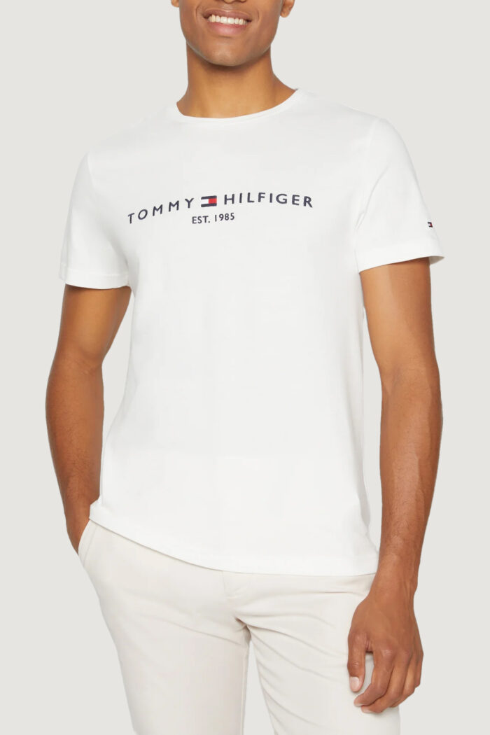 T-shirt Tommy Hilfiger CORE TOMMY LOGO TEE Panna