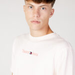 T-shirt Tommy Hilfiger Jeans TJM CLSC SMALL TEXT Rosa - Foto 2