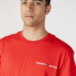 T-shirt Tommy Hilfiger Jeans TJM CLSC LINEAR CHES Rosso - Foto 2