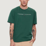 T-shirt Tommy Hilfiger Jeans REG LINEAR LOGO Verde - Foto 1