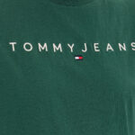 T-shirt Tommy Hilfiger Jeans REG LINEAR LOGO Verde - Foto 2