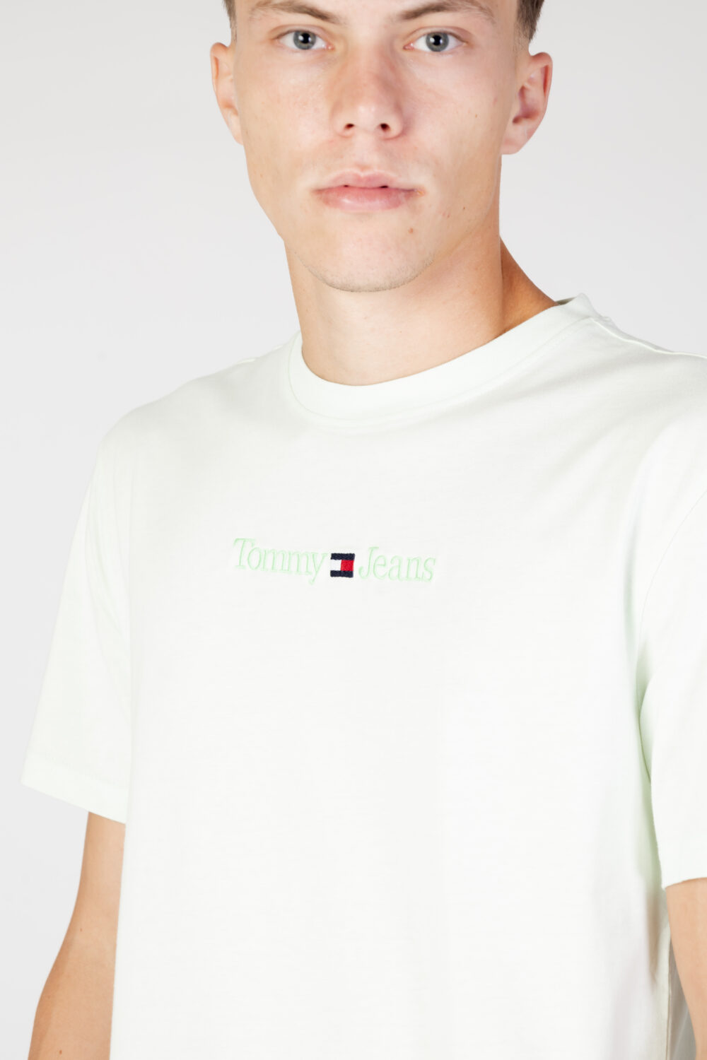 T-shirt Tommy Hilfiger Jeans TJM CLSC SMALL TEXT Verde ice - Foto 3