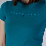 T-shirt Tommy Hilfiger Jeans SLIM TONAL LINEA Verde Scuro - Foto 2