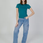 T-shirt Tommy Hilfiger Jeans SLIM TONAL LINEA Verde Scuro - Foto 4