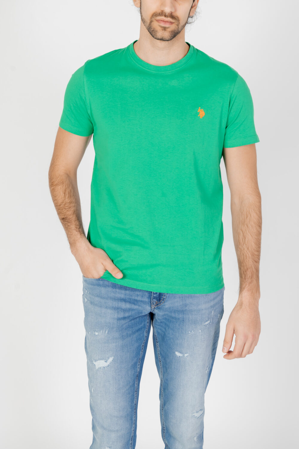 T-shirt U.S. Polo Assn. MICK Verde - Foto 1