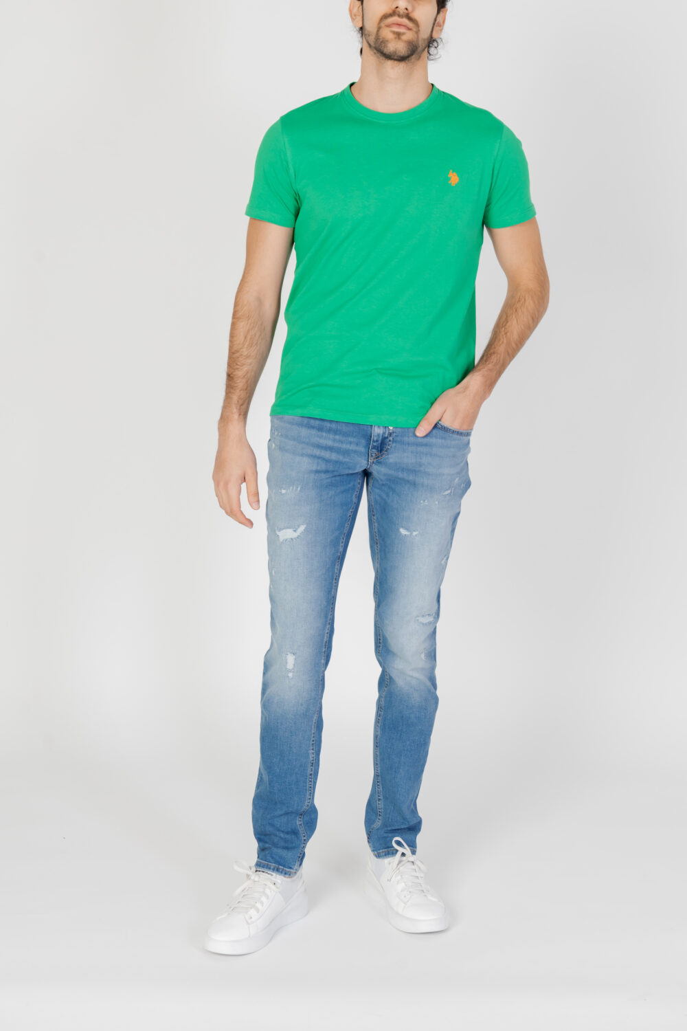 T-shirt U.S. Polo Assn. MICK Verde - Foto 4