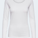 T-shirt manica lunga Only LIVE LOVE L/S O-NECK TOP NOOS JRS Bianco - Foto 5