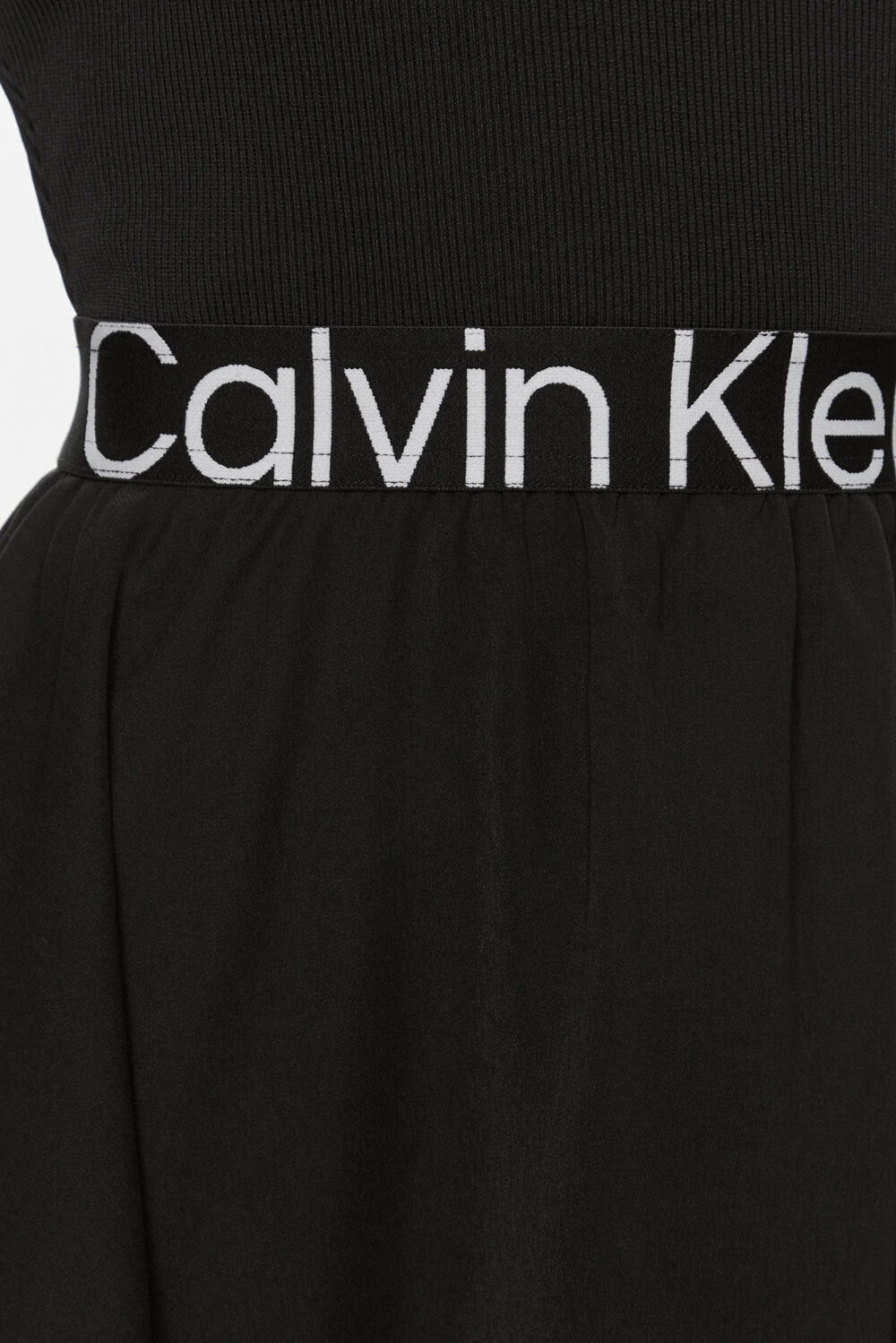 Vestito midi Calvin Klein Jeans LOGO ELASTIC LONG Nero - Foto 4