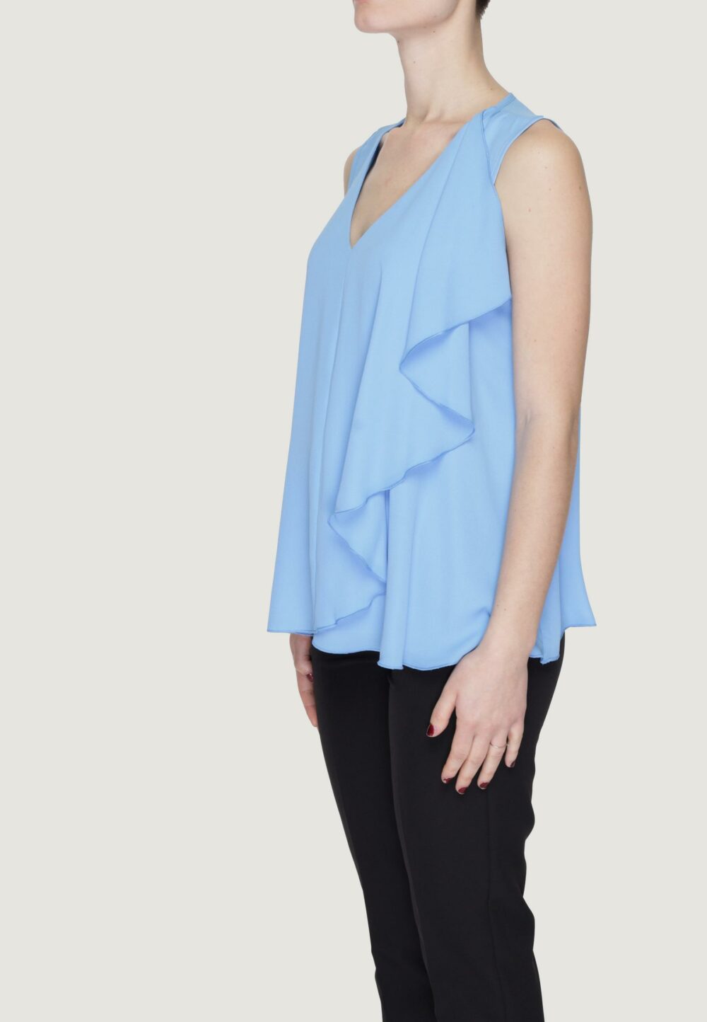 Blusa manica corta Sandro Ferrone  Azzurro - Foto 3