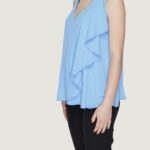 Blusa manica corta Sandro Ferrone  Azzurro - Foto 3