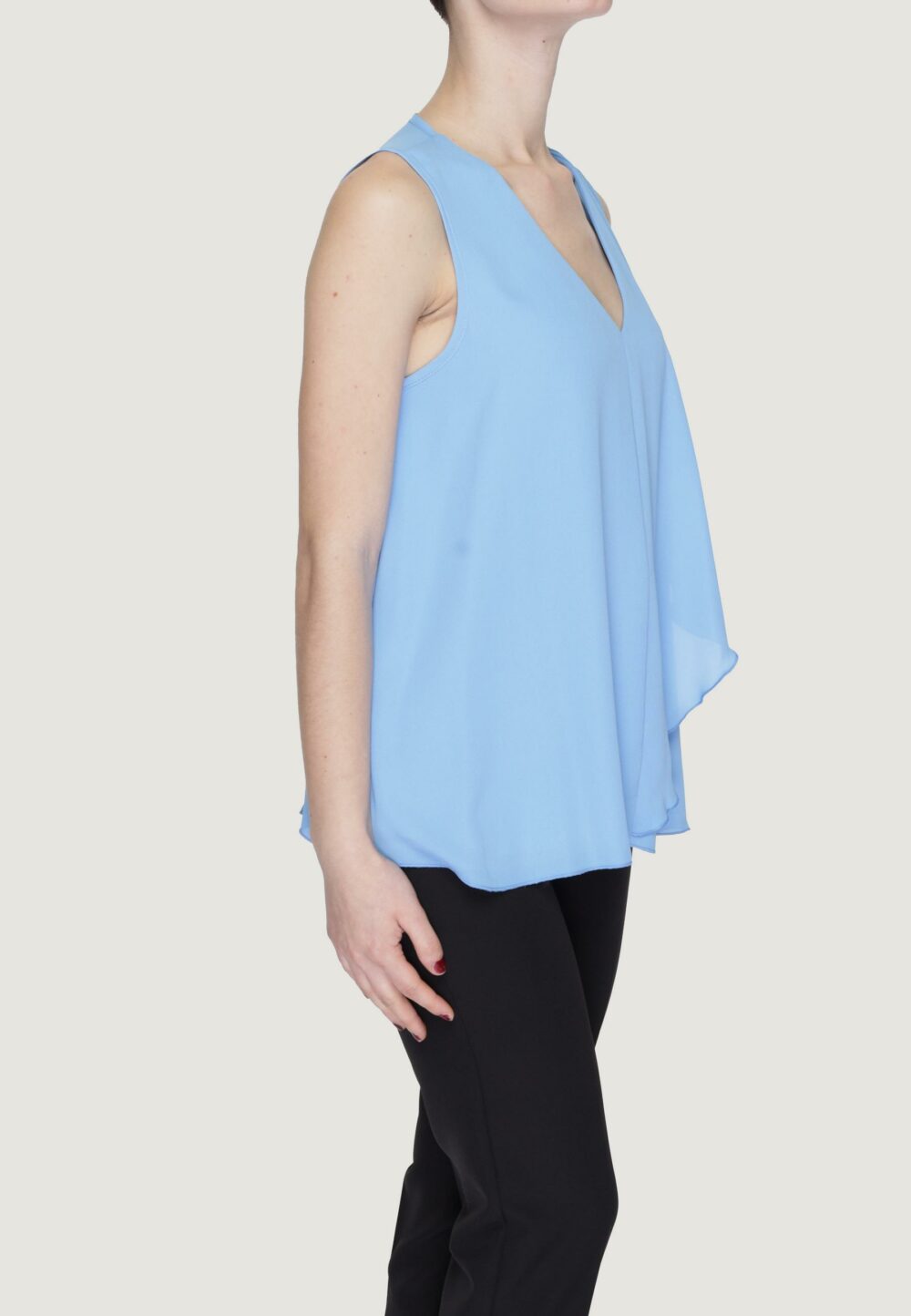 Blusa manica corta Sandro Ferrone  Azzurro - Foto 4