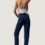 Canotta Calvin Klein Jeans LOGO ELASTIC STRAPPY Bianco - Foto 3