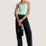 Canotta Calvin Klein Jeans MONOLOGO STRAPPY TAN Tiffany - Foto 4