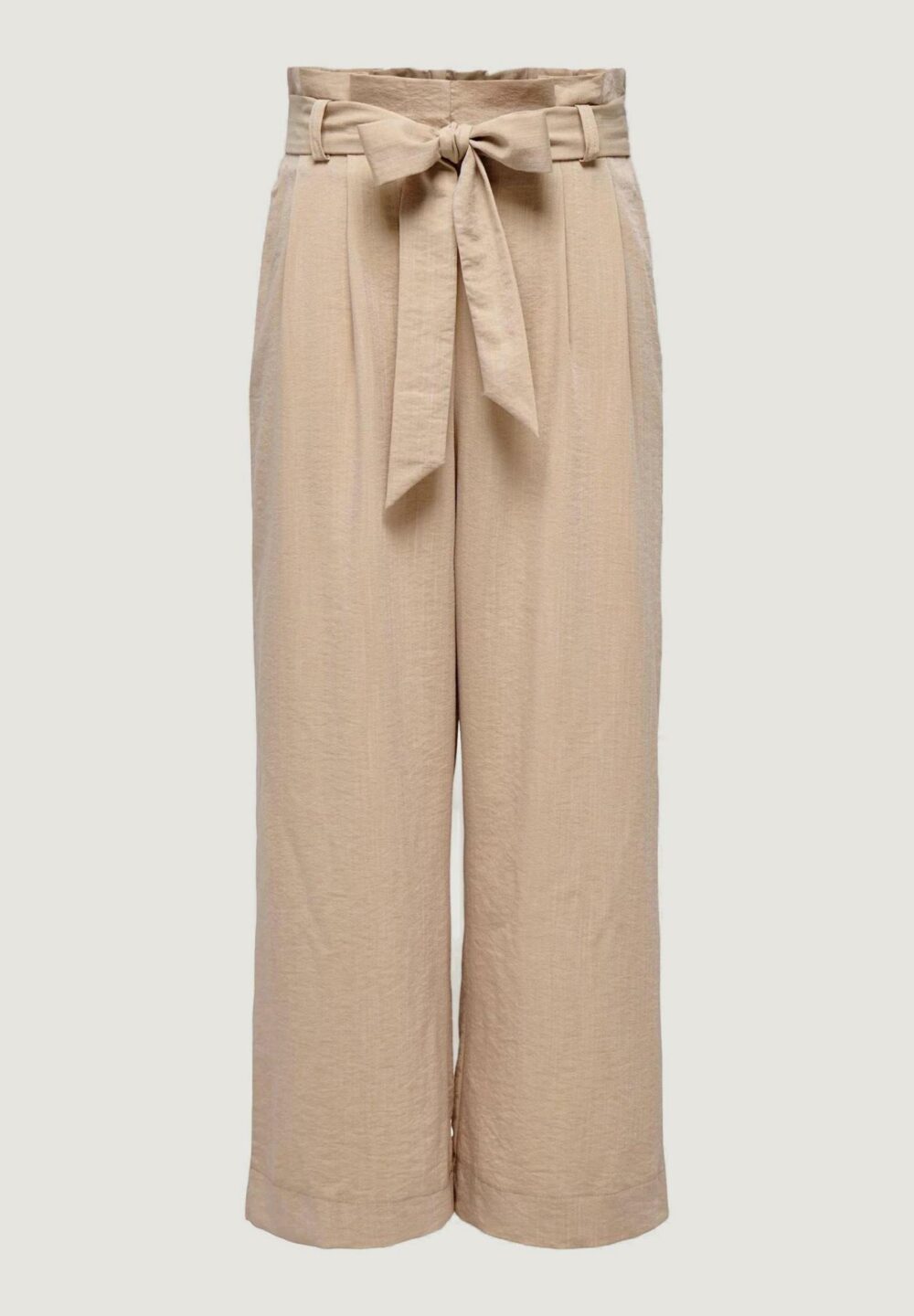 Pantaloni a palazzo Only Onlmarsa Solid Paperbag Wvn Noos Beige - Foto 1
