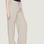 Pantaloni a palazzo Only Onlaris Life Hw Wide Tlr Beige scuro - Foto 5