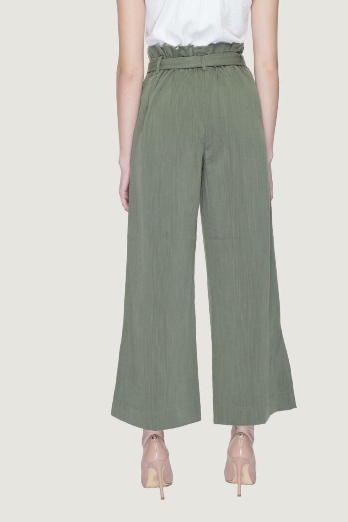 Pantaloni a palazzo Only Onlmarsa Solid Paperbag Wvn Noos Verde Oliva