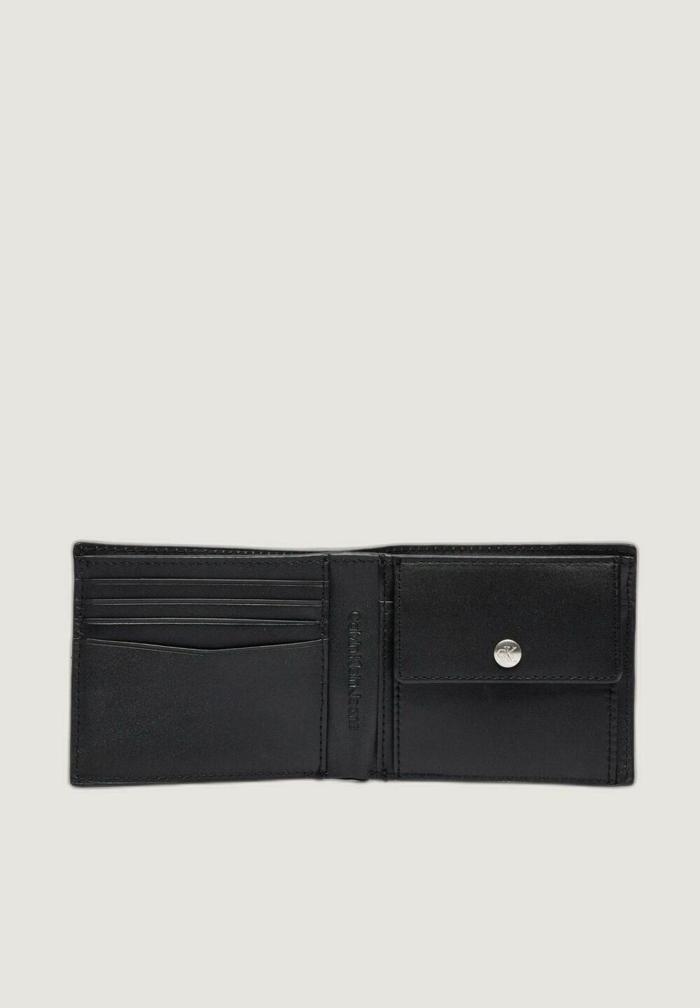 Portafoglio con portamonete Calvin Klein LOGO PRINT BIFOLD W/ COIN Nero - Foto 3