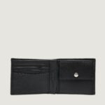Portafoglio con portamonete Calvin Klein LOGO PRINT BIFOLD W/ COIN Nero - Foto 3
