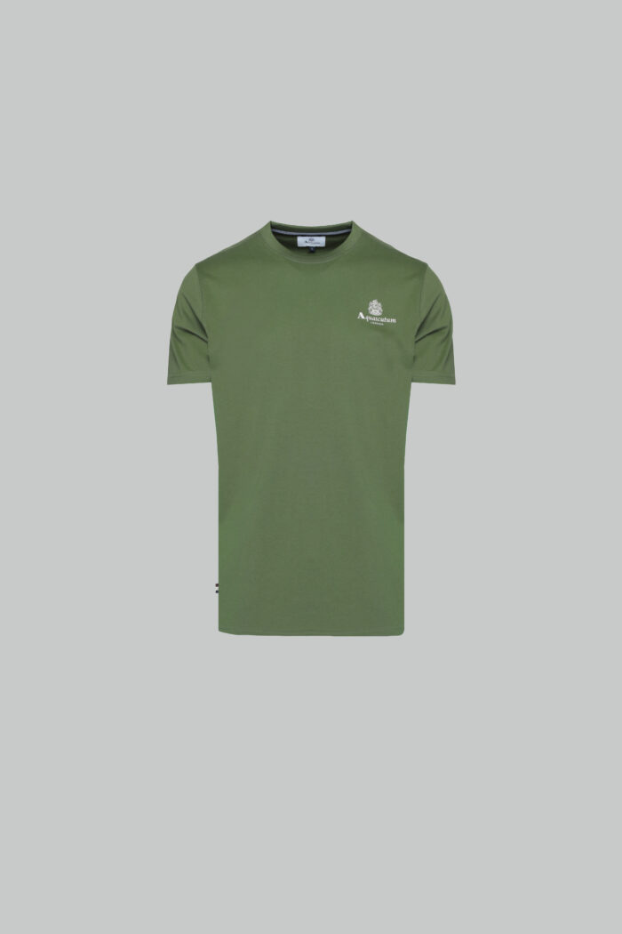 T-shirt Aquascutum ACTIVE SMALL LOGO T-SHIRT Verde Oliva