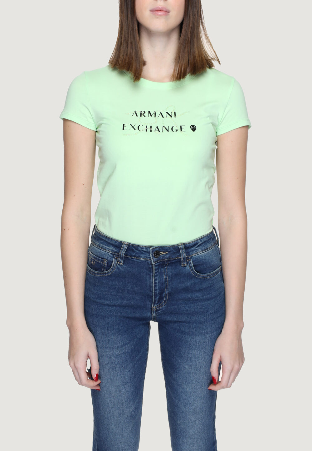 T-shirt Armani Exchange  Verde ice - Foto 1