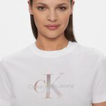 T-shirt Calvin Klein Jeans DIFFUSED MONOLOGO Bianco - Foto 2