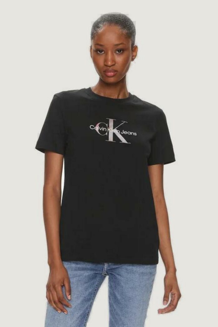T-shirt Calvin Klein DIFFUSED MONOLOGO Nero