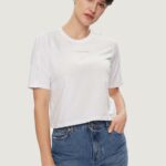 T-shirt Calvin Klein Sport PW - SS Crop Bianco - Foto 1